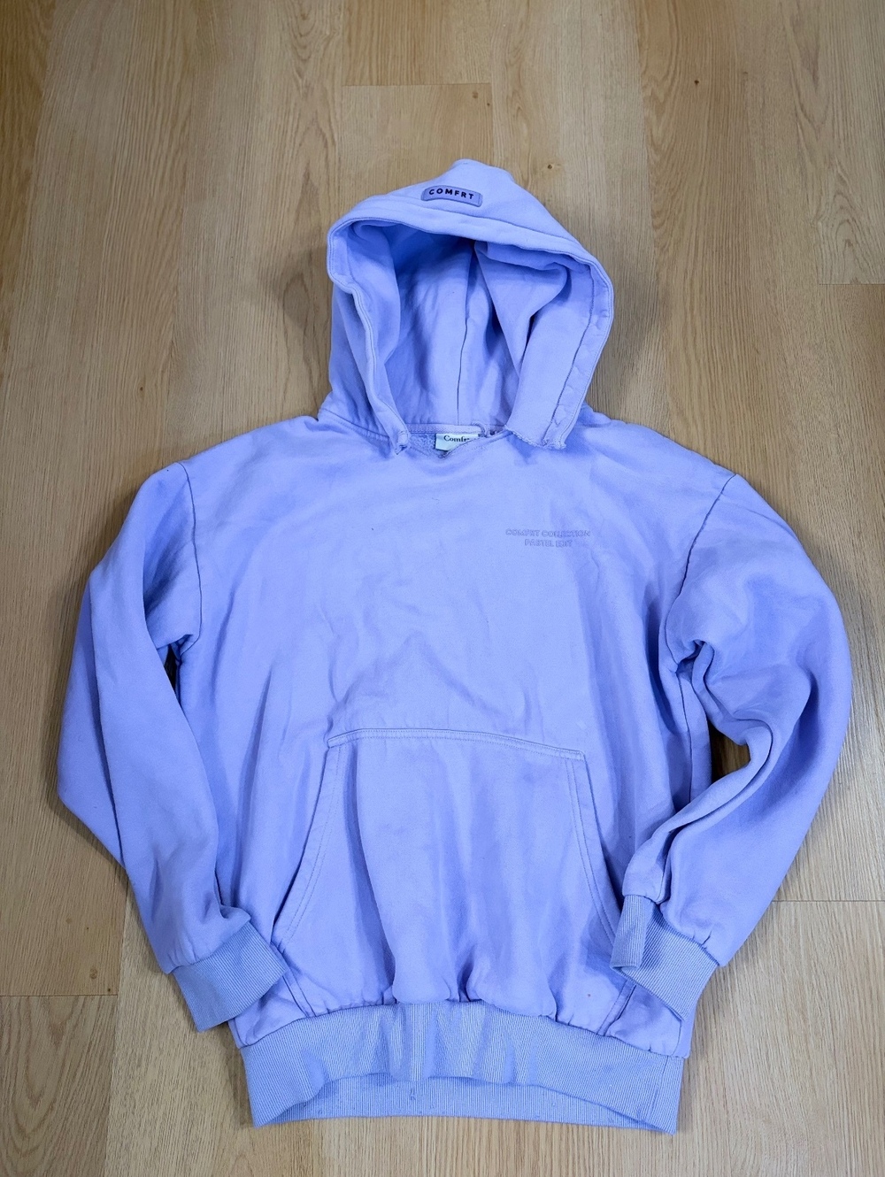 Comfrt Pastel Edit Lavender Purple Oversized Hoodie Size Small